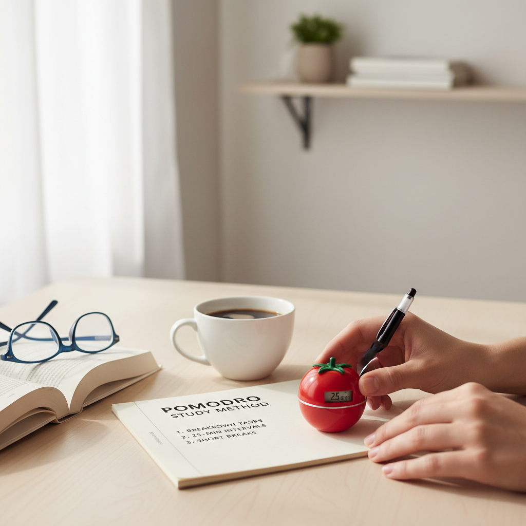 ポモドーロ 勉強法を見直して最初に効いたことをイメージした場面