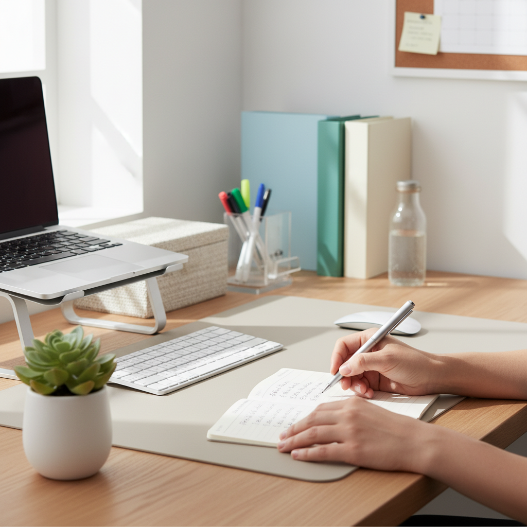 デスク 整理 効果を見直して最初に効いたことをイメージした場面