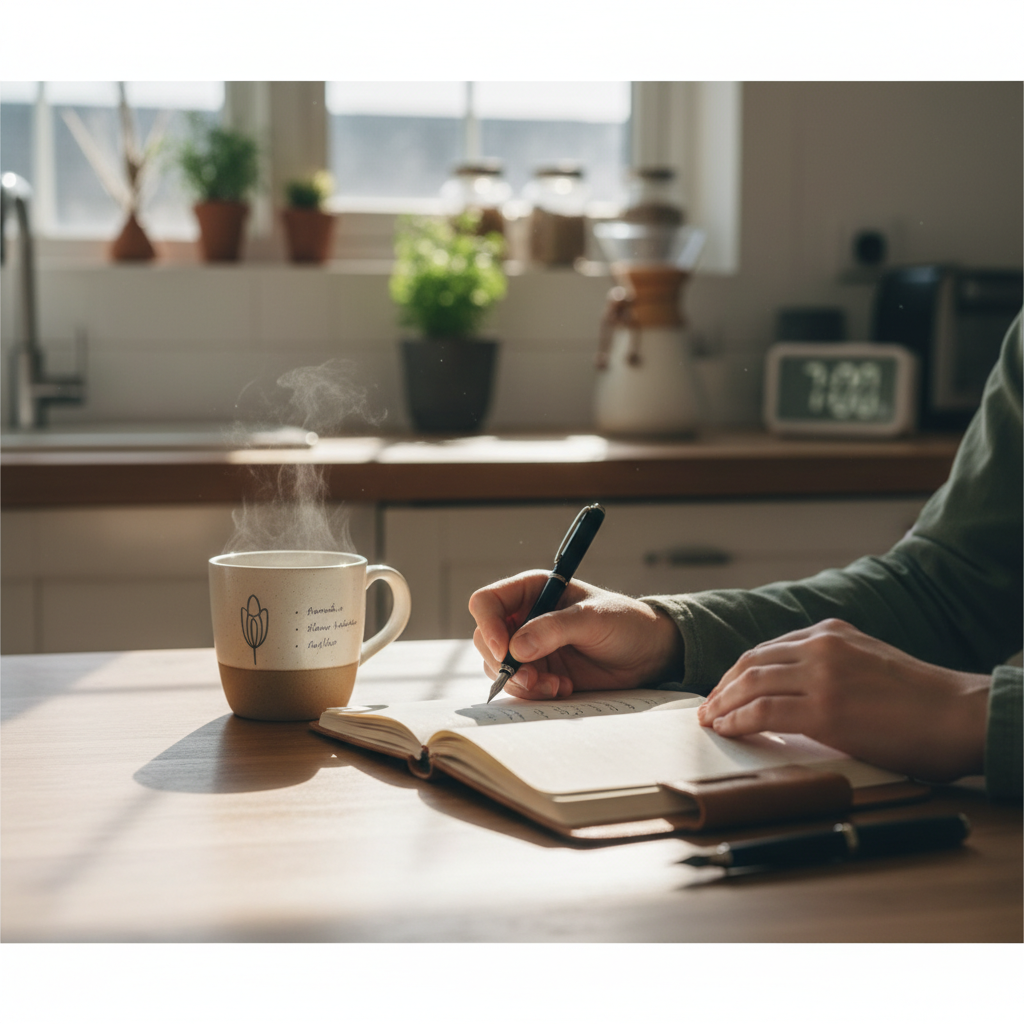 ルーティン化 コツを見直して最初に効いたことをイメージした場面