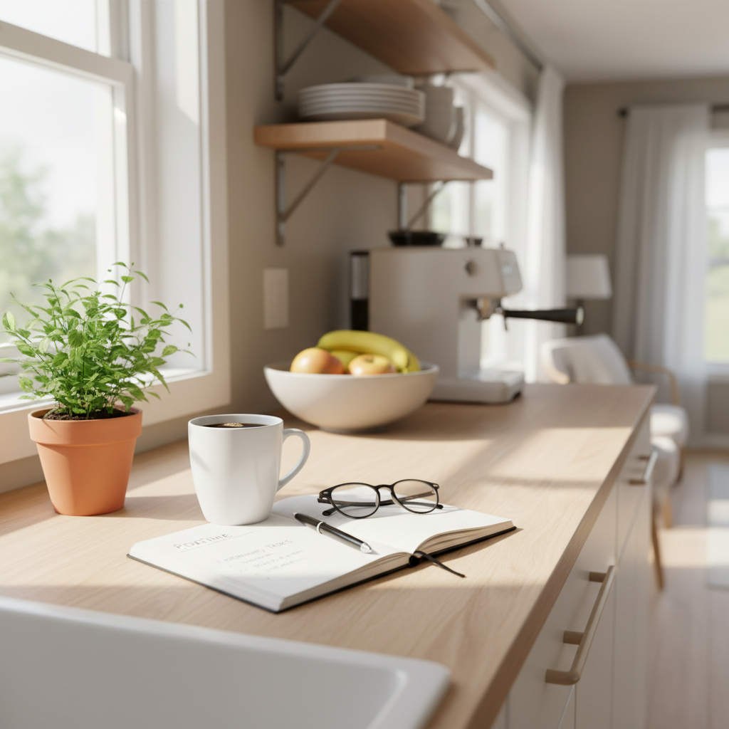 続けやすくするためにやめたこと・足したことをイメージした場面