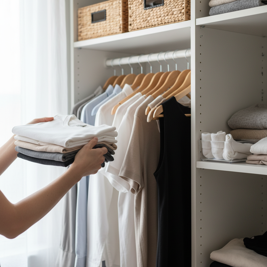 服選び 時短を見直して最初に効いたことをイメージした場面