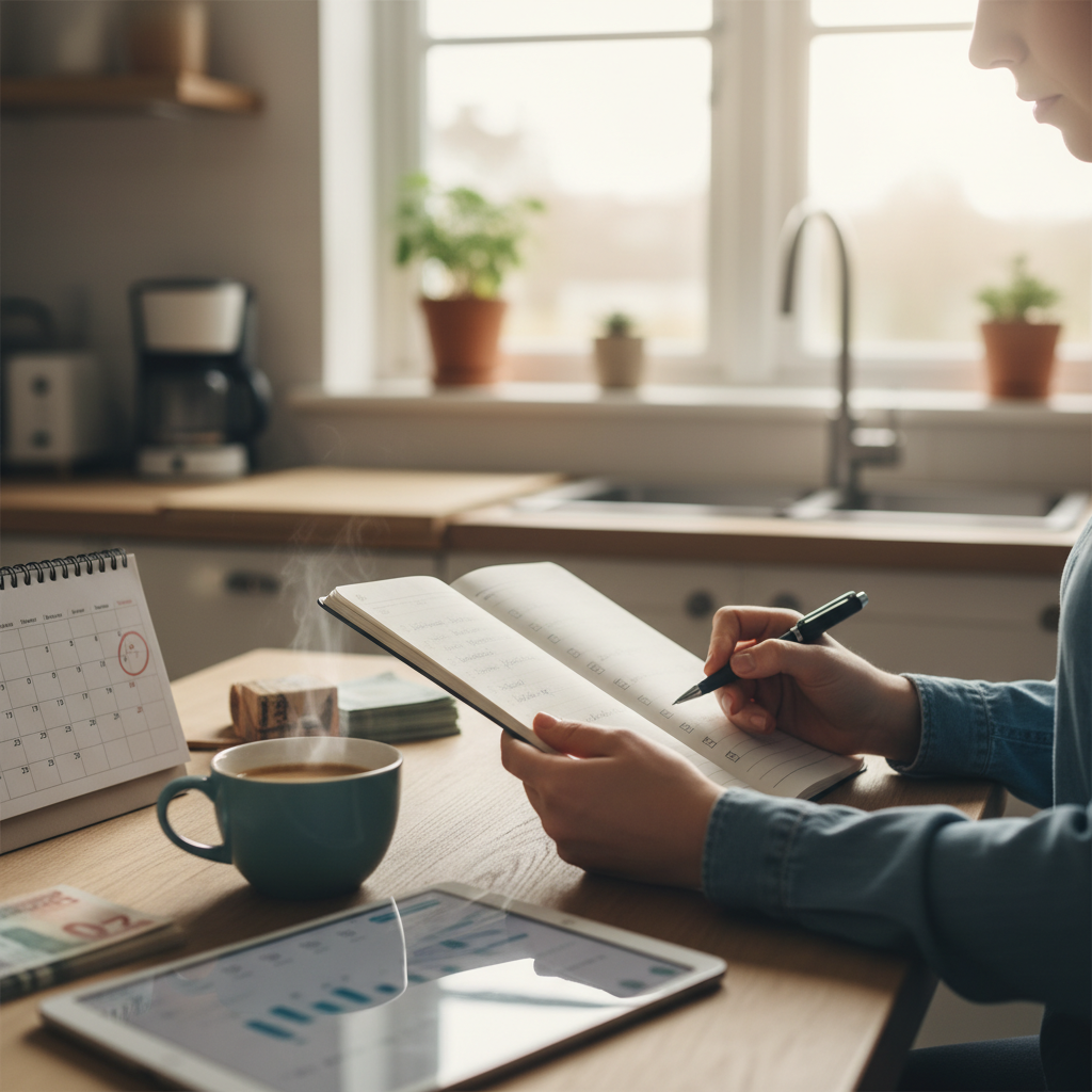 給料日 ルーティンを見直して最初に効いたことをイメージした場面