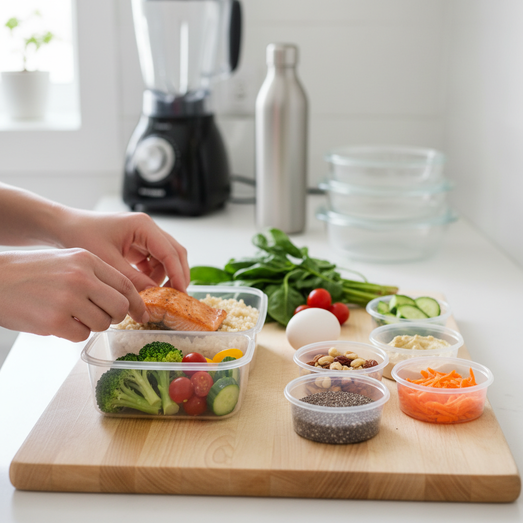 コンビニ 栄養バランスを見直して最初に効いたことをイメージした場面