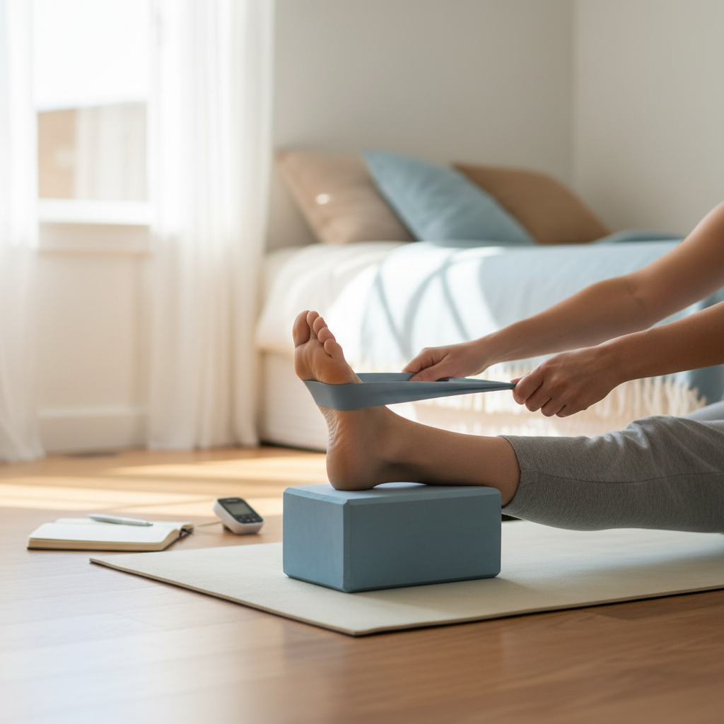 寝る前 ストレッチを見直して最初に効いたことをイメージした場面