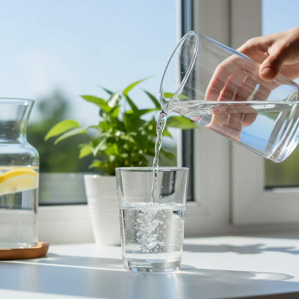 水 2リットル 効果を見直して最初に効いたことをイメージした場面