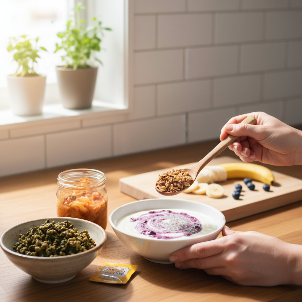 腸活 朝ごはんを見直して最初に効いたことをイメージした場面