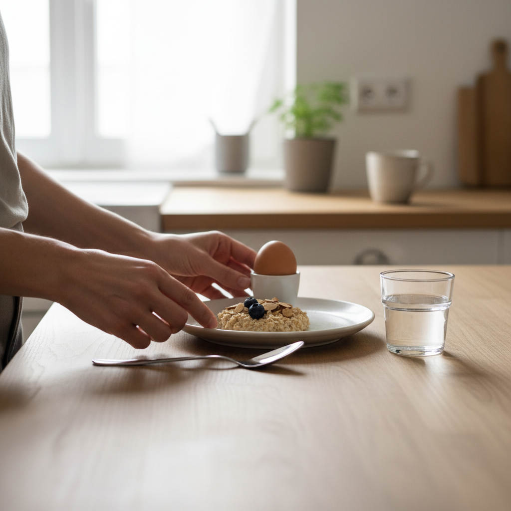 朝食 固定化を見直して最初に効いたことをイメージした場面