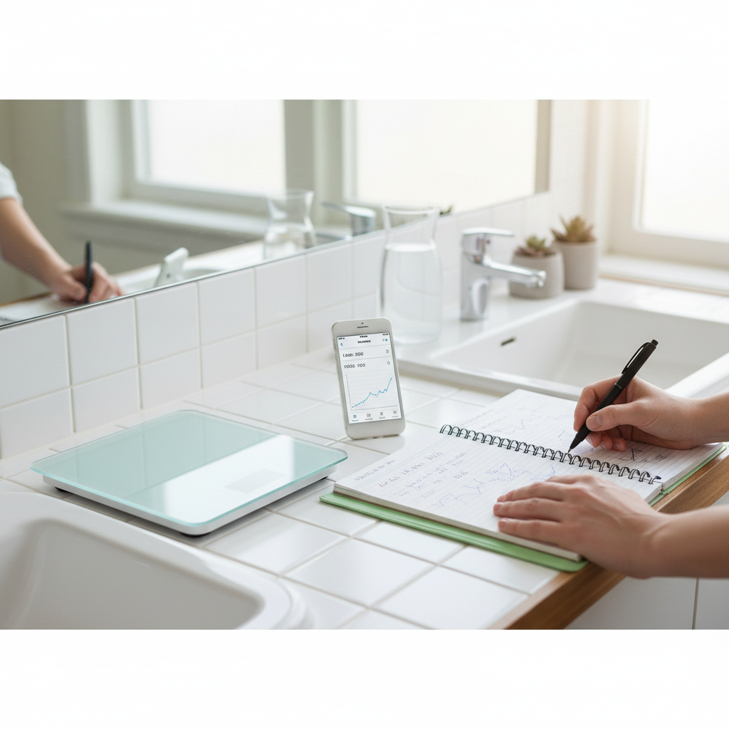 体重記録 ダイエットを見直して最初に効いたことをイメージした場面