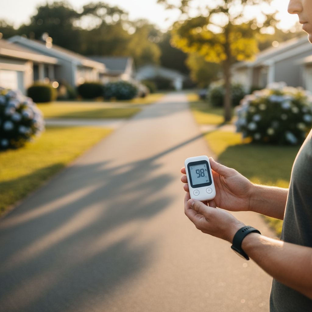 食後 散歩 効果を見直して最初に効いたことをイメージした場面
