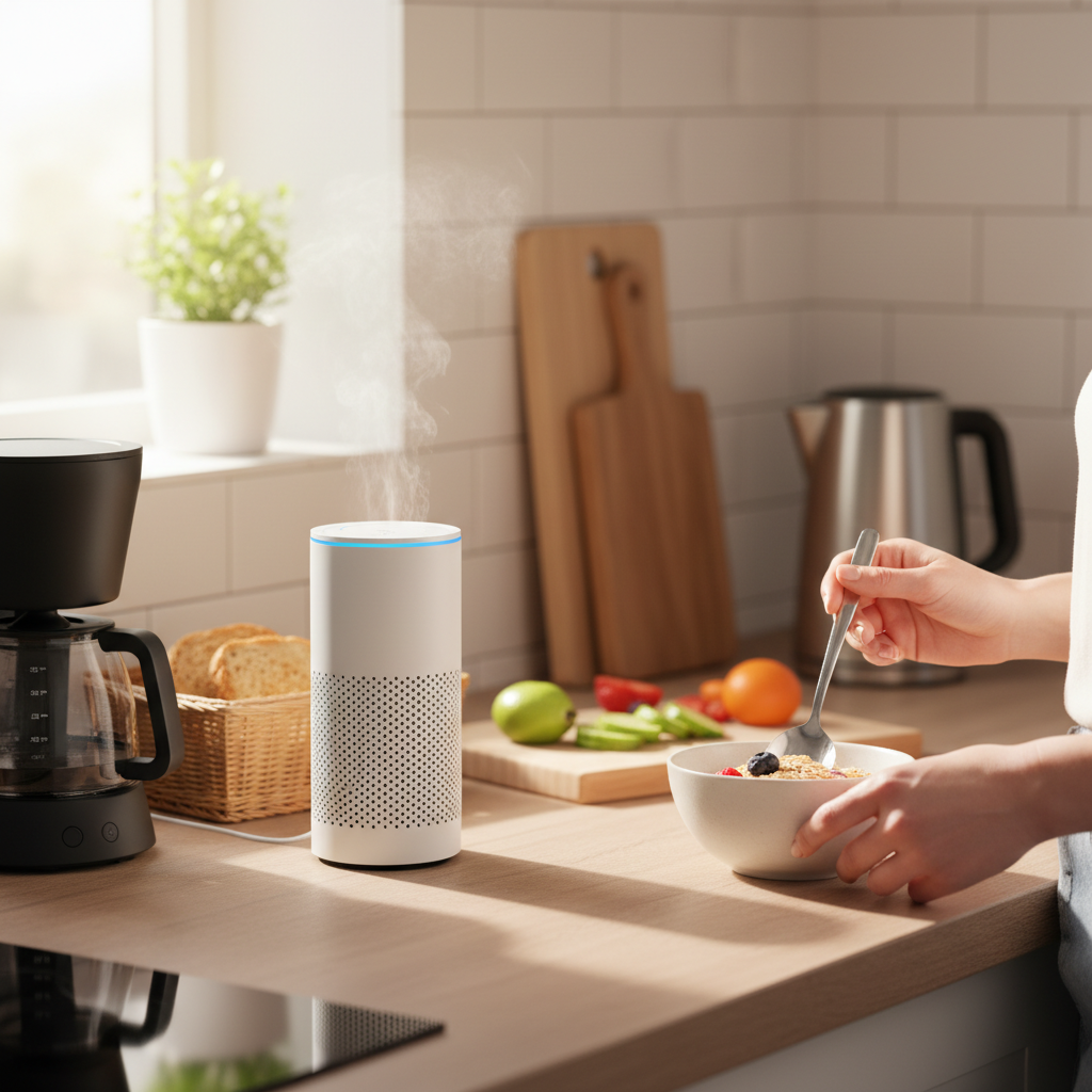 スマートスピーカー 便利を見直して最初に効いたことをイメージした場面