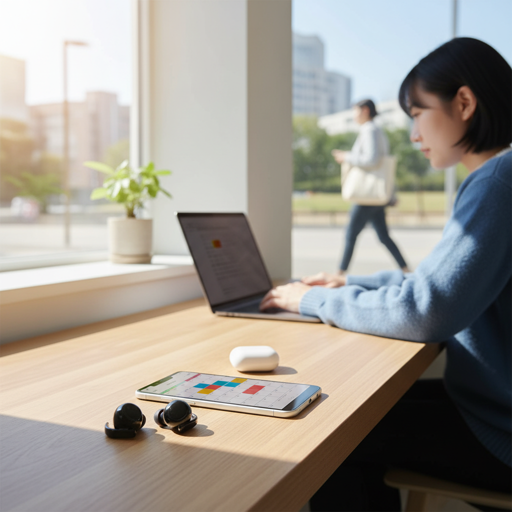 続けやすくするためにやめたこと・足したことをイメージした場面