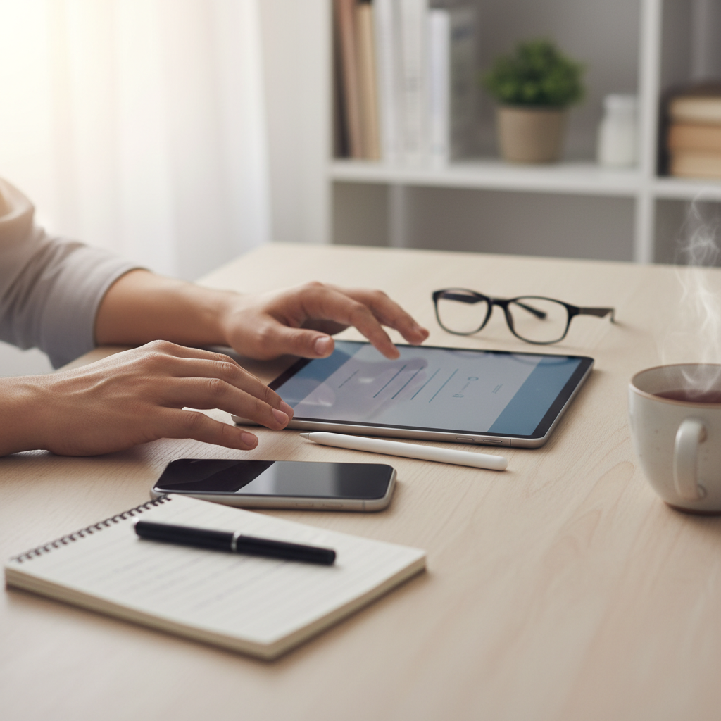 メモアプリ おすすめを見直して最初に効いたことをイメージした場面