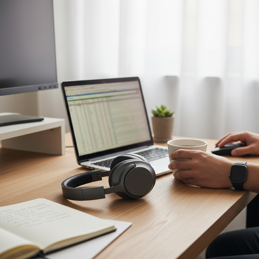 ノイズキャンセリング 在宅ワークを見直して最初に効いたことをイメージした場面