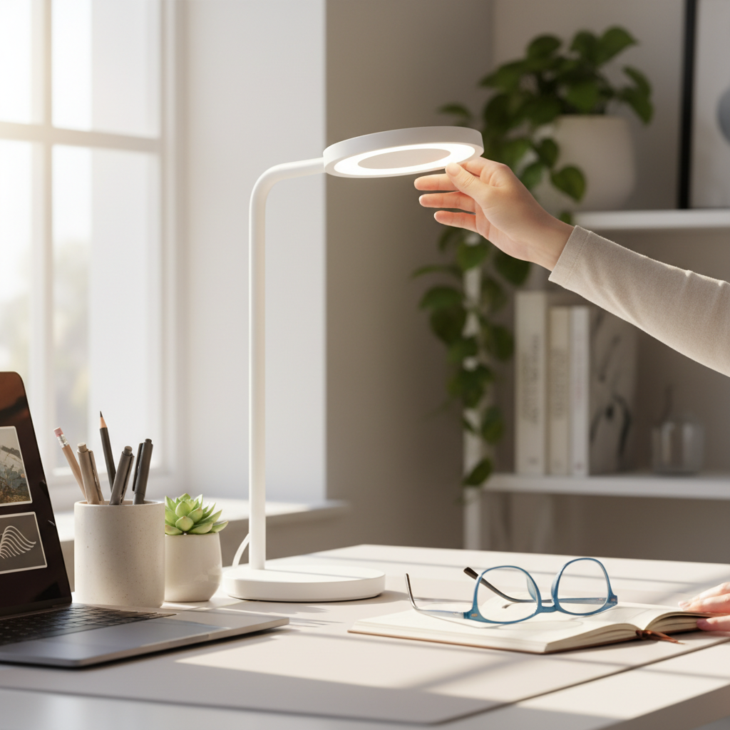 デスクライト 目の疲れを見直して最初に効いたことをイメージした場面